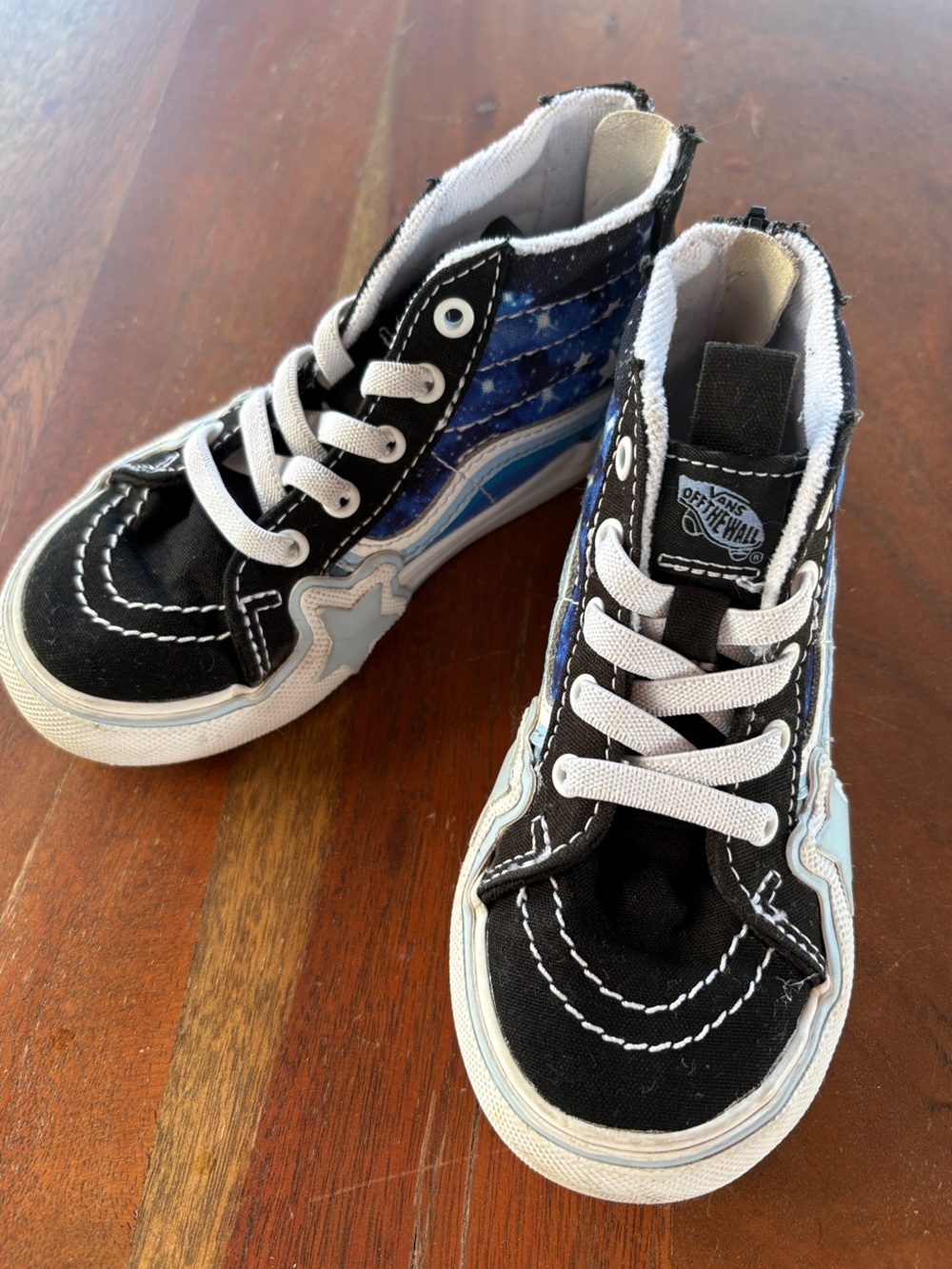 Vans SK8-Hi Zip “Glow Galaxy” / “Rainbow Star” toddler style